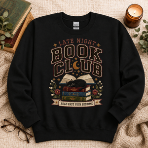 Late Night Book Club Crewneck Sweatshirt - 7 Colors