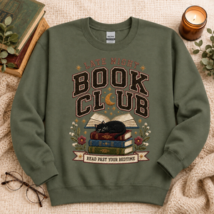 Late Night Book Club Crewneck Sweatshirt - 7 Colors