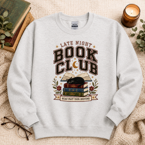 Late Night Book Club Crewneck Sweatshirt - 7 Colors
