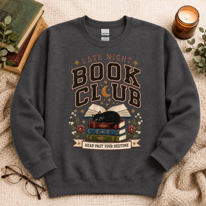 Late Night Book Club Crewneck Sweatshirt - 7 Colors