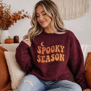 Retro Spooky Season Crewneck Sweatshirt - 4 Colors