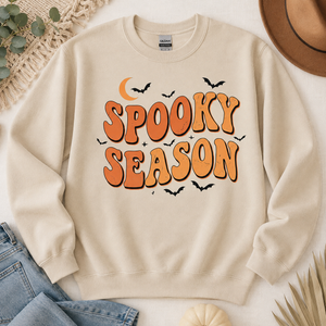 Retro Spooky Season Crewneck Sweatshirt - 4 Colors