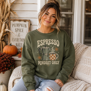 Espresso Mindset Only Crewneck Sweatshirt - 5 Colors