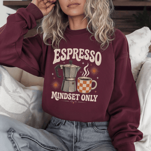 Espresso Mindset Only Crewneck Sweatshirt - 5 Colors