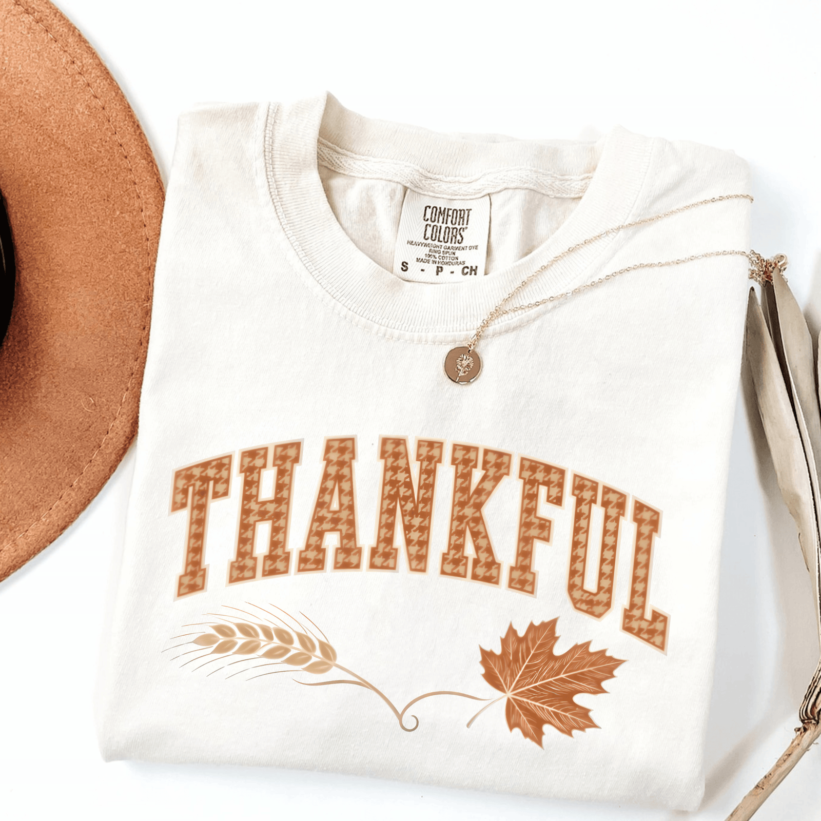 Herringbone Thankful Fall Tee - 4 Colors