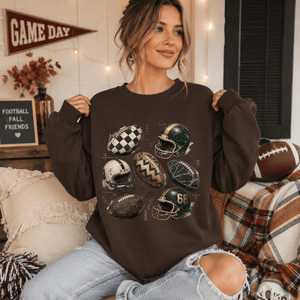 Retro Football Crewneck Sweatshirt - 5 Colors