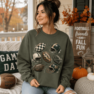 Retro Football Crewneck Sweatshirt - 5 Colors