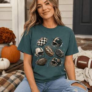 Retro Football Tee - 4 Colors