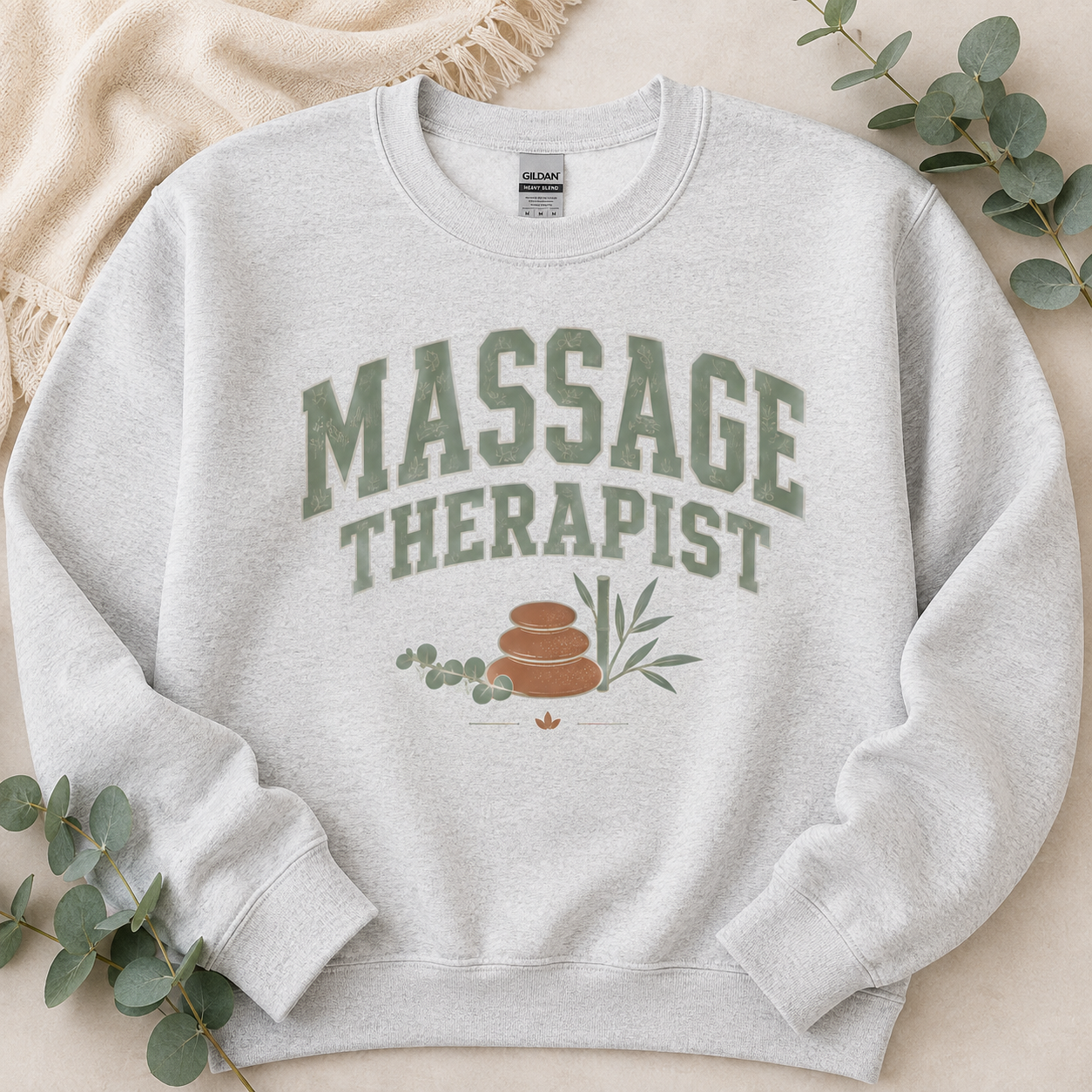 Massage Therapist Stones Crewneck Sweatshirt - 5 Colors