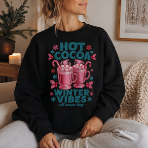 Hot Cocoa Winter Vibes Crewneck Sweatshirt - 5 Colors