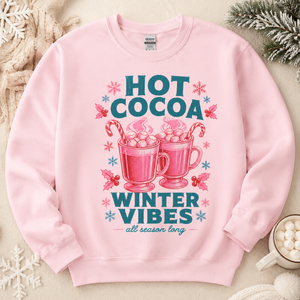 Hot Cocoa Winter Vibes Crewneck Sweatshirt - 5 Colors