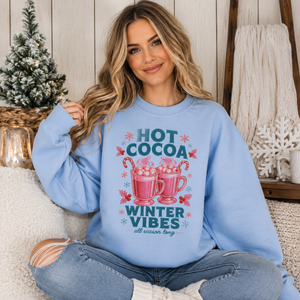 Hot Cocoa Winter Vibes Crewneck Sweatshirt - 5 Colors