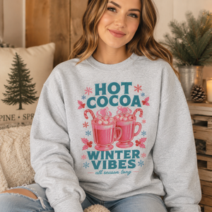Hot Cocoa Winter Vibes Crewneck Sweatshirt - 5 Colors