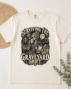 Surviving the Graveyard Shift Nurse Tee - 5 Colors