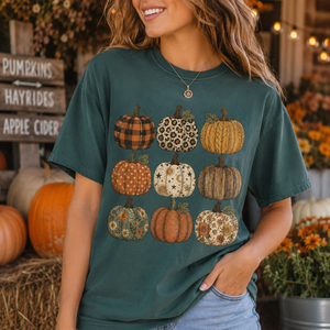 Fall Pumpkin Stack Tee - 5 Colors