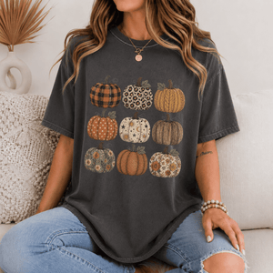 Fall Pumpkin Stack Tee - 5 Colors