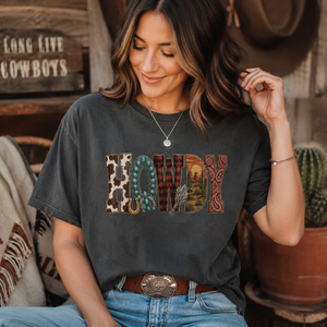 Howdy Western Pattern Tee - 5 Colors - STB Boutique