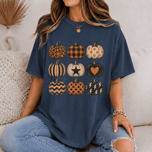 Halloween Pumpkin Stacked Tee - 6 Colors