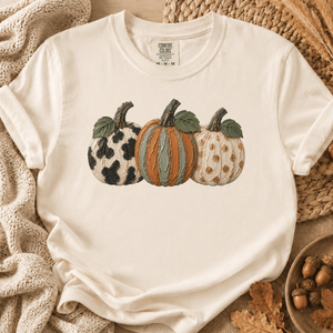 Fall Pumpkin Faux Paint Tee - 5 Colors
