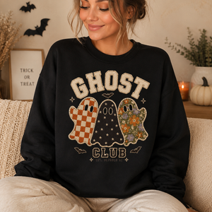 Ghost Club Faux Patch Crewneck Sweatshirt - 3 Colors