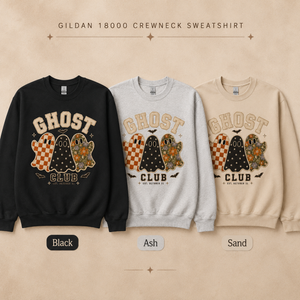 Ghost Club Faux Patch Crewneck Sweatshirt - 3 Colors