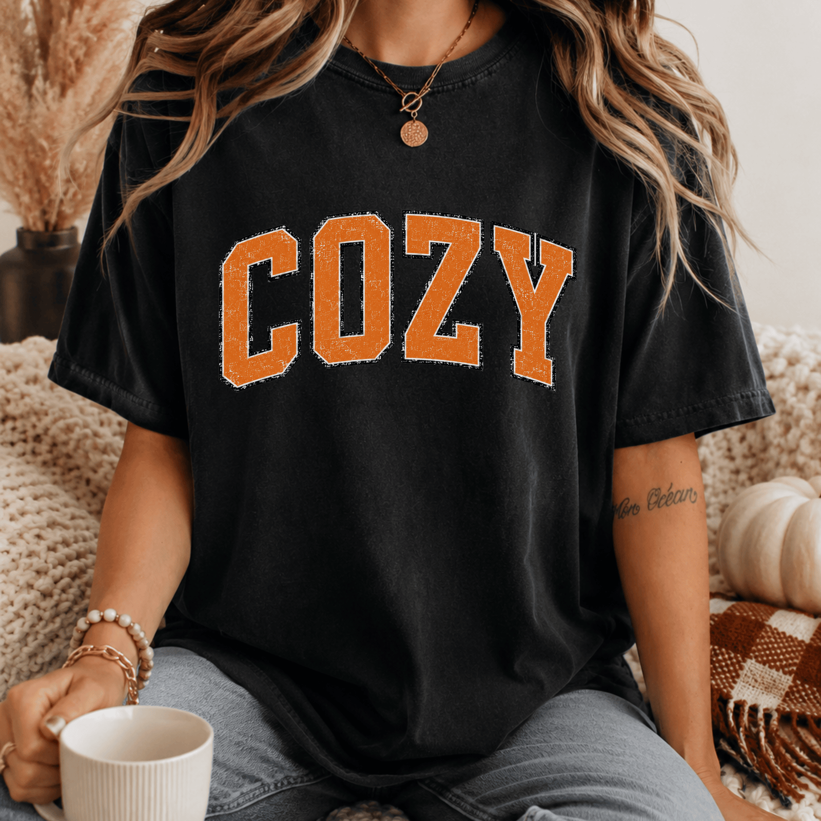 Distressed Cozy Tee - 4 Colors