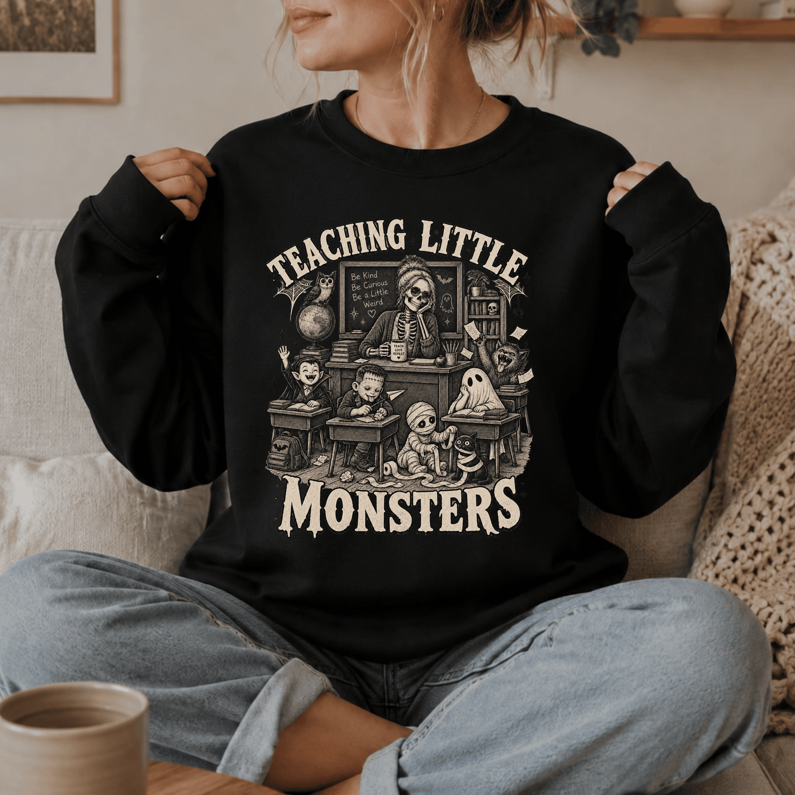 Teaching Little Monsters Crewneck Sweatshirt - 5 Colors