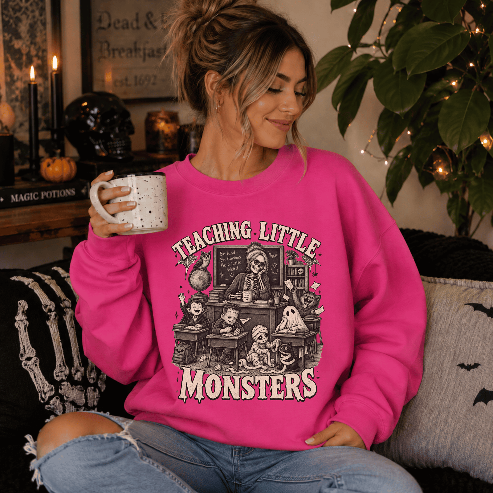 Teaching Little Monsters Crewneck Sweatshirt - 5 Colors