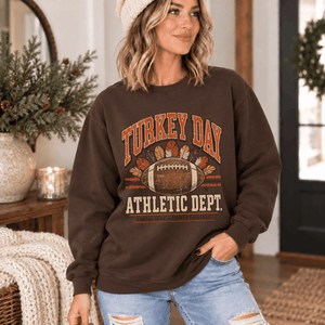 Turkey Day Athletic Dept Crewneck Sweatshirt - 5 Colors