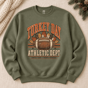 Turkey Day Athletic Dept Crewneck Sweatshirt - 5 Colors