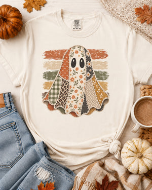 Patchwork & Stripes Ghost Tee - 5 Colors