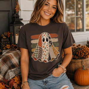 Patchwork & Stripes Ghost Tee - 5 Colors