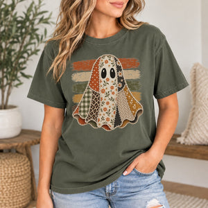 Patchwork & Stripes Ghost Tee - 5 Colors