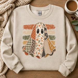 Patchwork & Stripes Ghost Crewneck Sweatshirt - 6 Colors