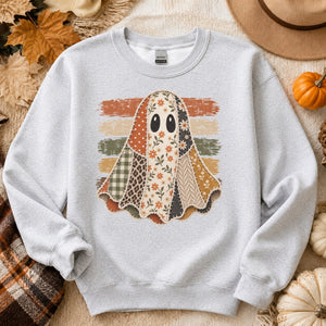 Patchwork & Stripes Ghost Crewneck Sweatshirt - 6 Colors