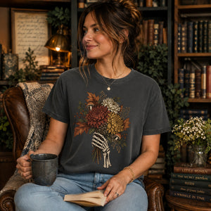 Skeleton Hand Bouquet Tee - 5 Colors