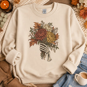 Skeleton Hand Bouquet Crewneck Sweatshirt - 6 Colors