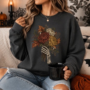 Skeleton Hand Bouquet Crewneck Sweatshirt - 6 Colors