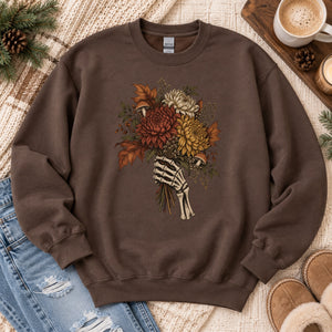 Skeleton Hand Bouquet Crewneck Sweatshirt - 6 Colors