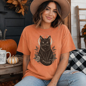 Celestial Black Cat Tee - 6 Colors