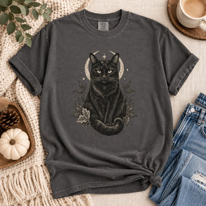 Celestial Black Cat Tee - 6 Colors