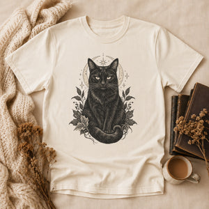 Celestial Black Cat Tee - 6 Colors