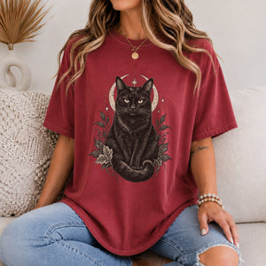 Celestial Black Cat Tee - 6 Colors