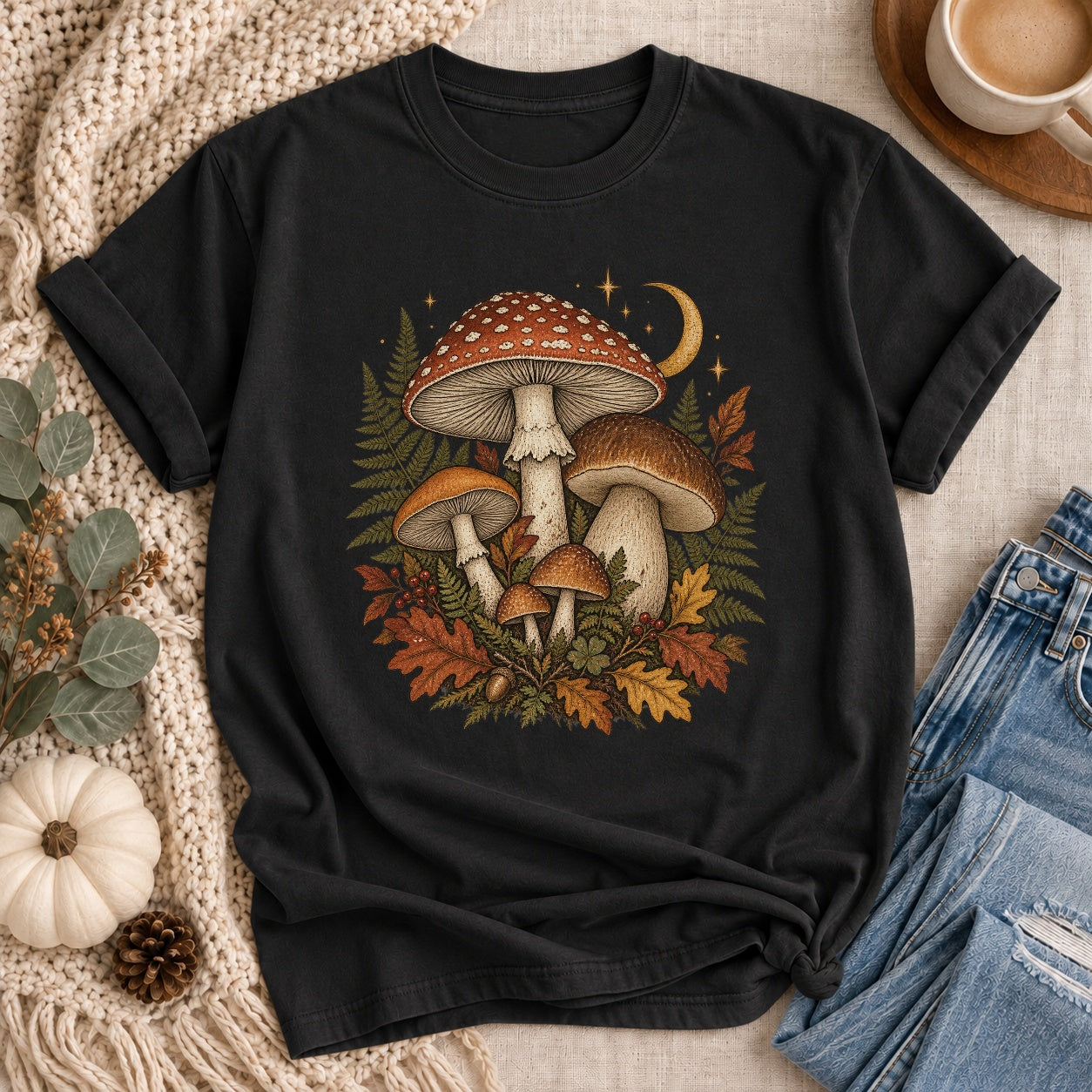 Mushroom Fall Forest Tee - 8 Colors - STB Boutique