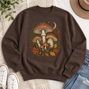 Mushroom Fall Forest Crewneck Sweatshirt - 6 Colors - STB Boutique