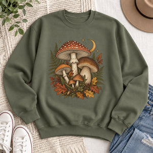 Mushroom Fall Forest Crewneck Sweatshirt - 6 Colors - STB Boutique