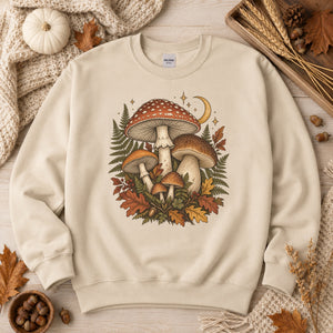 Mushroom Fall Forest Crewneck Sweatshirt - 6 Colors - STB Boutique