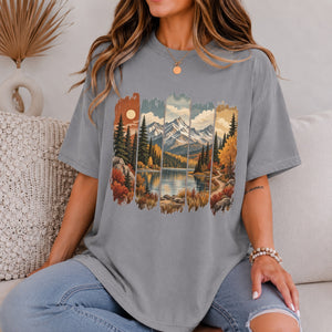Fall Mountain Paintbrush Tee - 8 Colors - STB Boutique