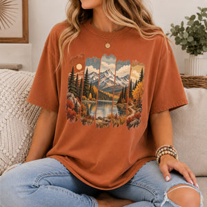 Fall Mountain Paintbrush Tee - 8 Colors - STB Boutique