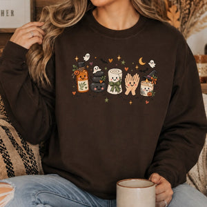 Halloween Massage Therapist Doodle Crewneck Sweatshirt - 6 Colors